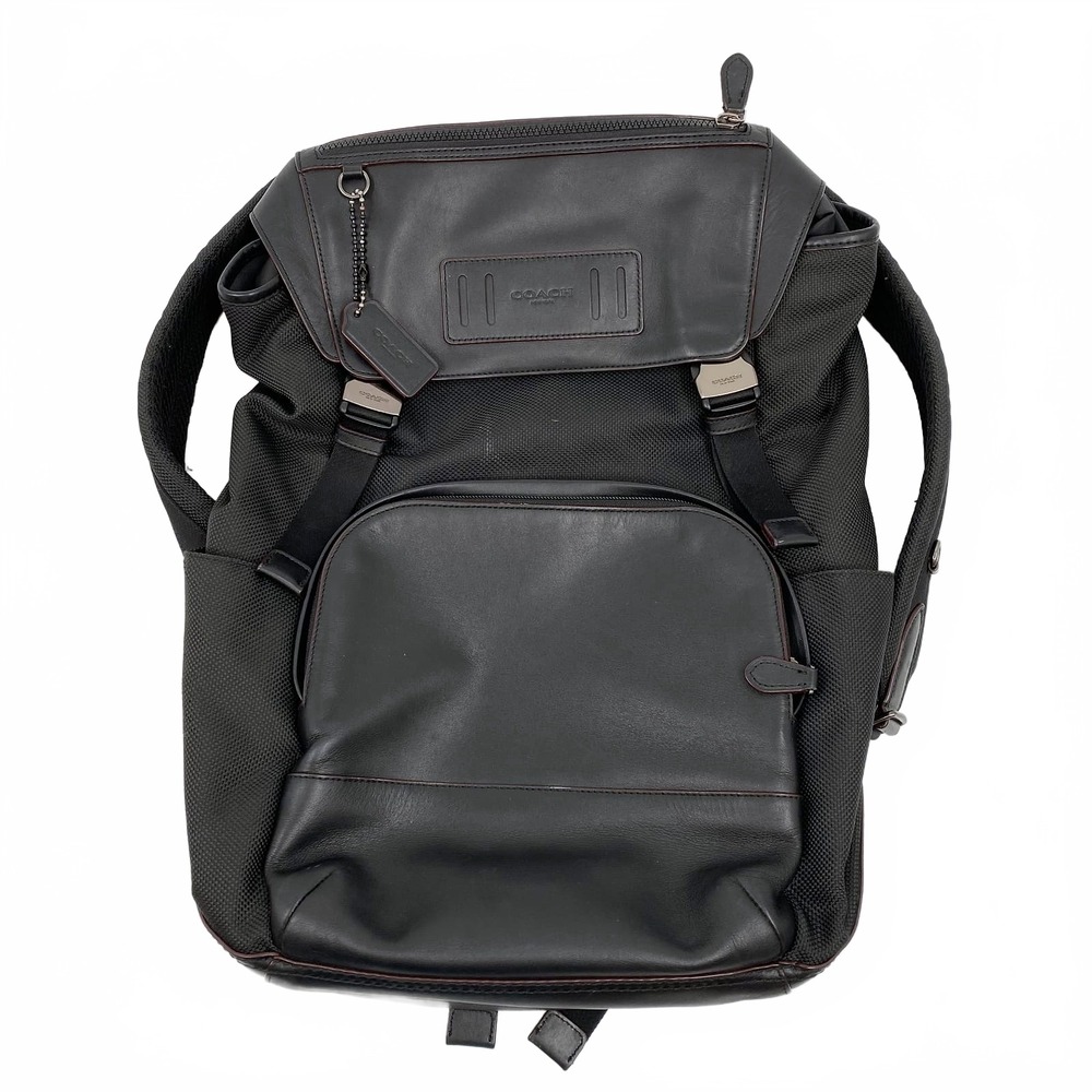 Coach Black Leather & Synthetic Backpack | OS Regular - Picture 1 of 11